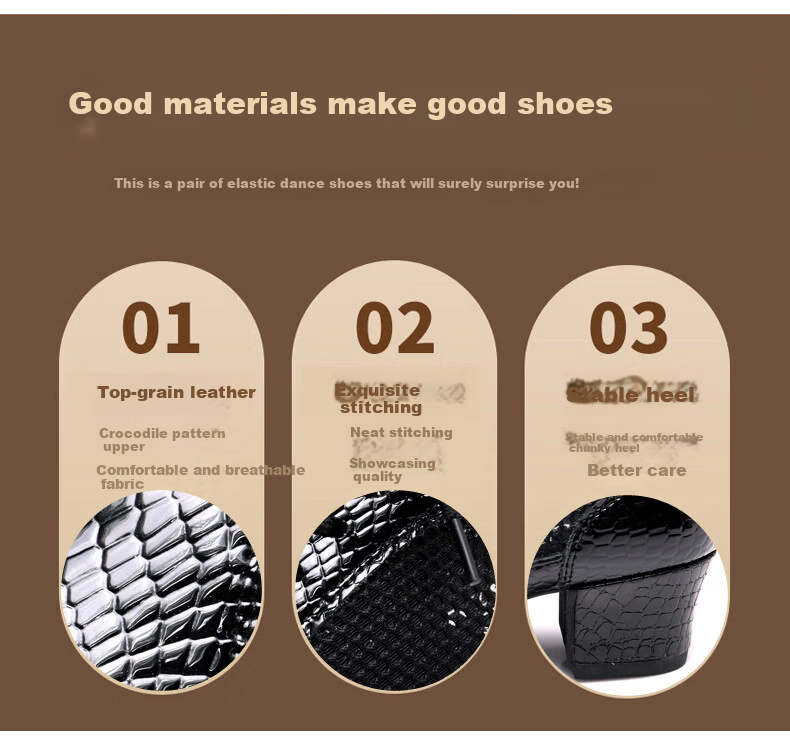 Teslita Mesh Breathable Summer Women's Genuine Leather Latin Dance Square Dance Mid Heel Versatile Casual Outdoor Non-Slip Dance Shoes 5