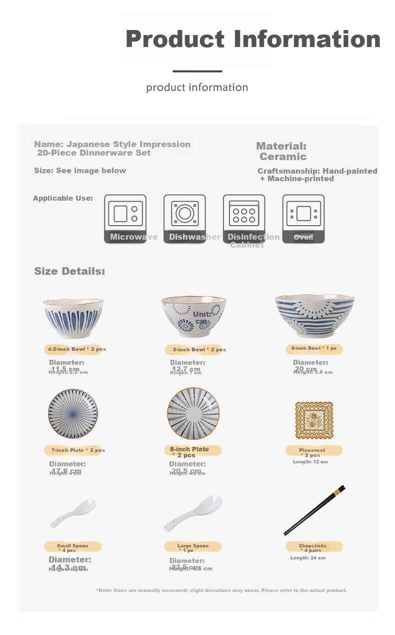 Hechuanwu Japanese Style 20-Piece Mixed Color Ceramic Dinnerware Set 2026 New Home Moving Gift 3