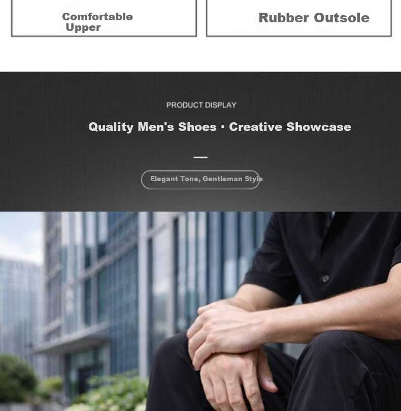 FOOTOPPO Men's Summer Leather Sandals Open Toe Hollow Breathable Non-slip Odor-resistant Soft Sole Outdoor Beach Shoes Black 9