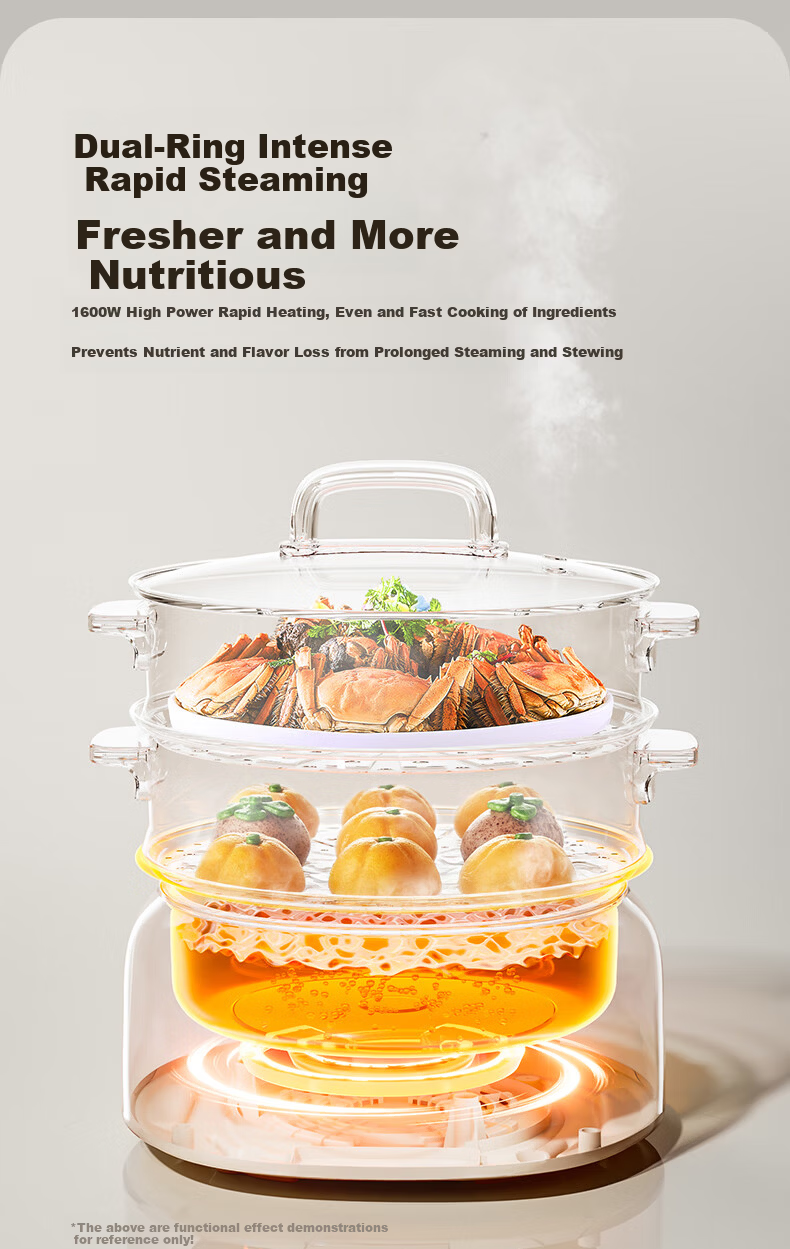 Joyoung 20L Electric Steamer 3-Layer Stainless Steel Multi-Functional Electric Hot Pot GZ568Ultra 13