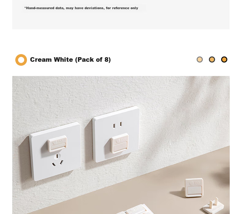 Betis Socket Protective Covers Child Safety Electric Shock Prevention Plugs Baby Outlet Caps Power Set Infant Protection Cream White 24 Pieces 20