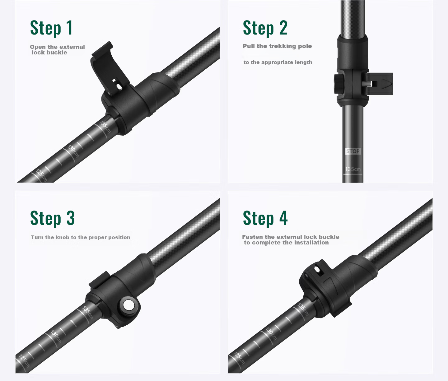 Keep Carbon Fiber Ultra-Light Telescopic Outdoor Hiking Pole, Mountain Climbing Equipment, Walking Stick for Elderly And Childre 34