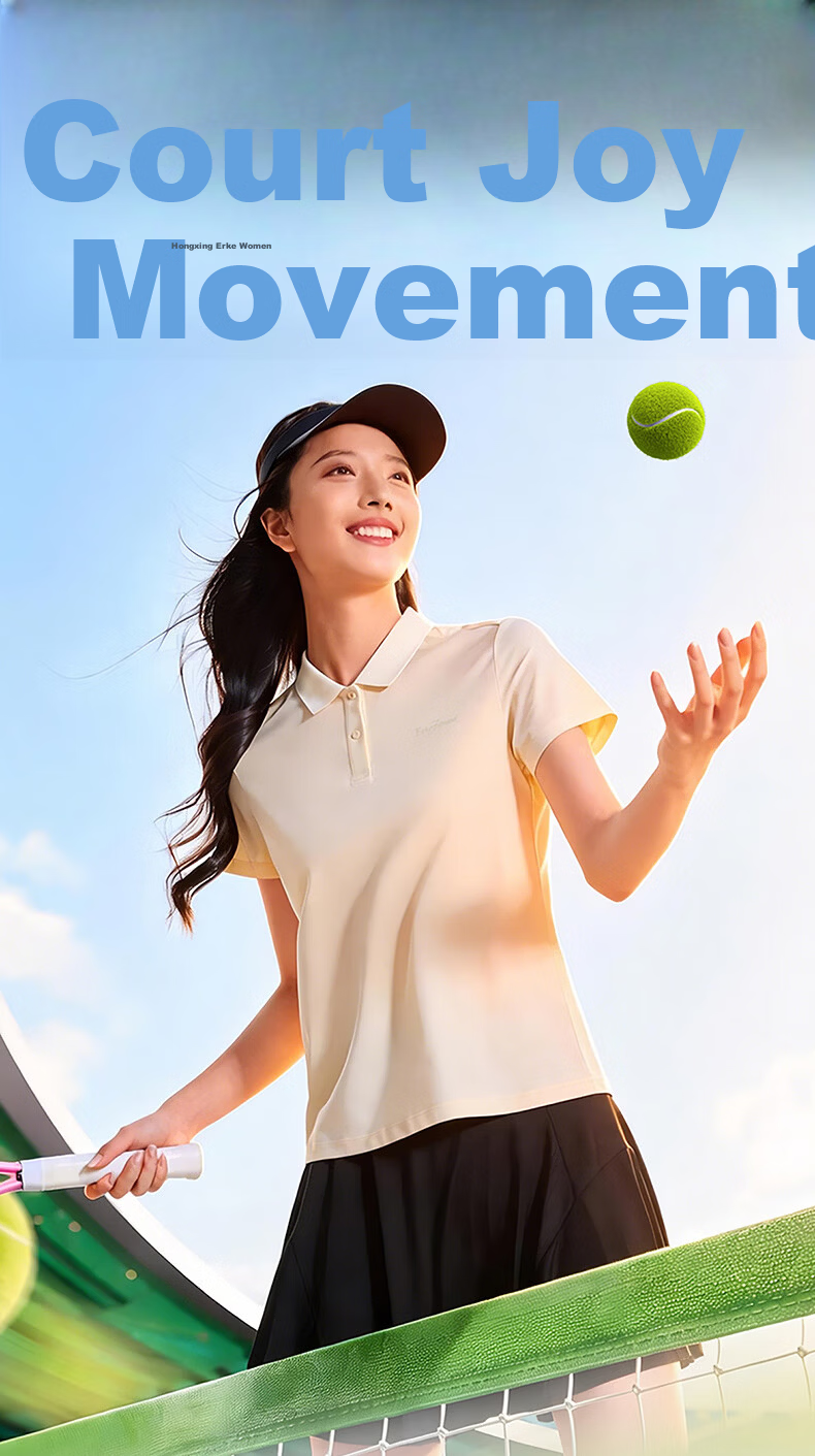 Erke Women's Sports Polo T-Shirt Summer Moisture-Wicking Quick-Dry Short Sleeve Outdoor Sun Protection Casual Business Top 1