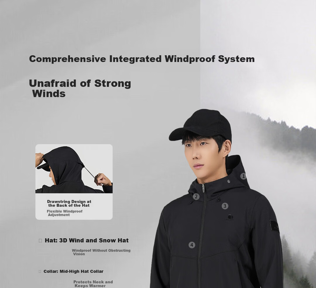 SCALER Outdoor Softshell Jacket Unisex Windproof Warm Sports Casual Hooded Coat Women F2916D61 4