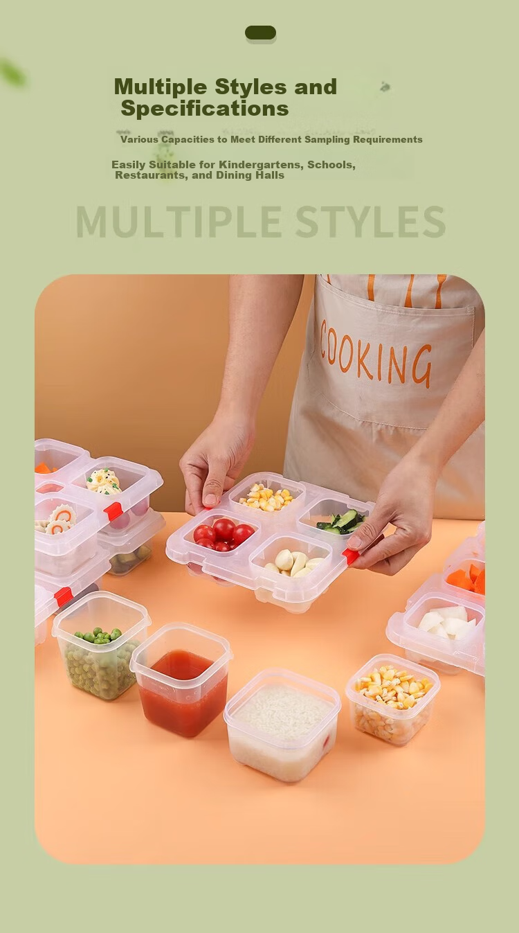 Danshi Zhiyuan Food Sampling Boxes Canteen Sample Containers Dish Sampling Fresh-Keeping Boxes 300ML 10 Pieces (Beijing Warehouse) 8