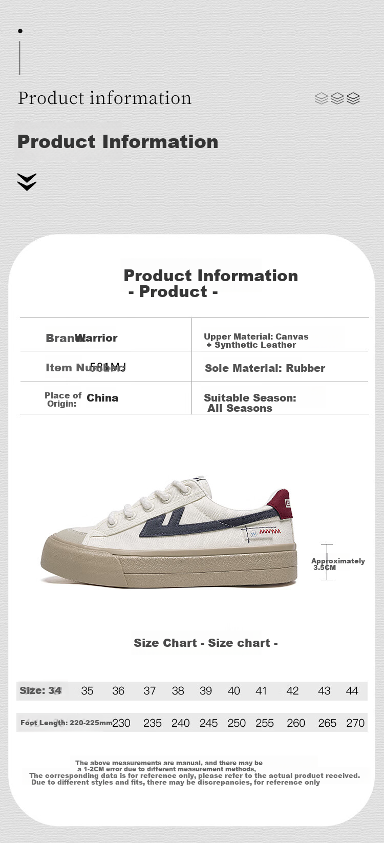 Warrior Canvas Shoes Women 2026 Spring New Fashion Thick Sole Versatile White Sneakers Ladies Skate Shoes 581 Pink 37 4