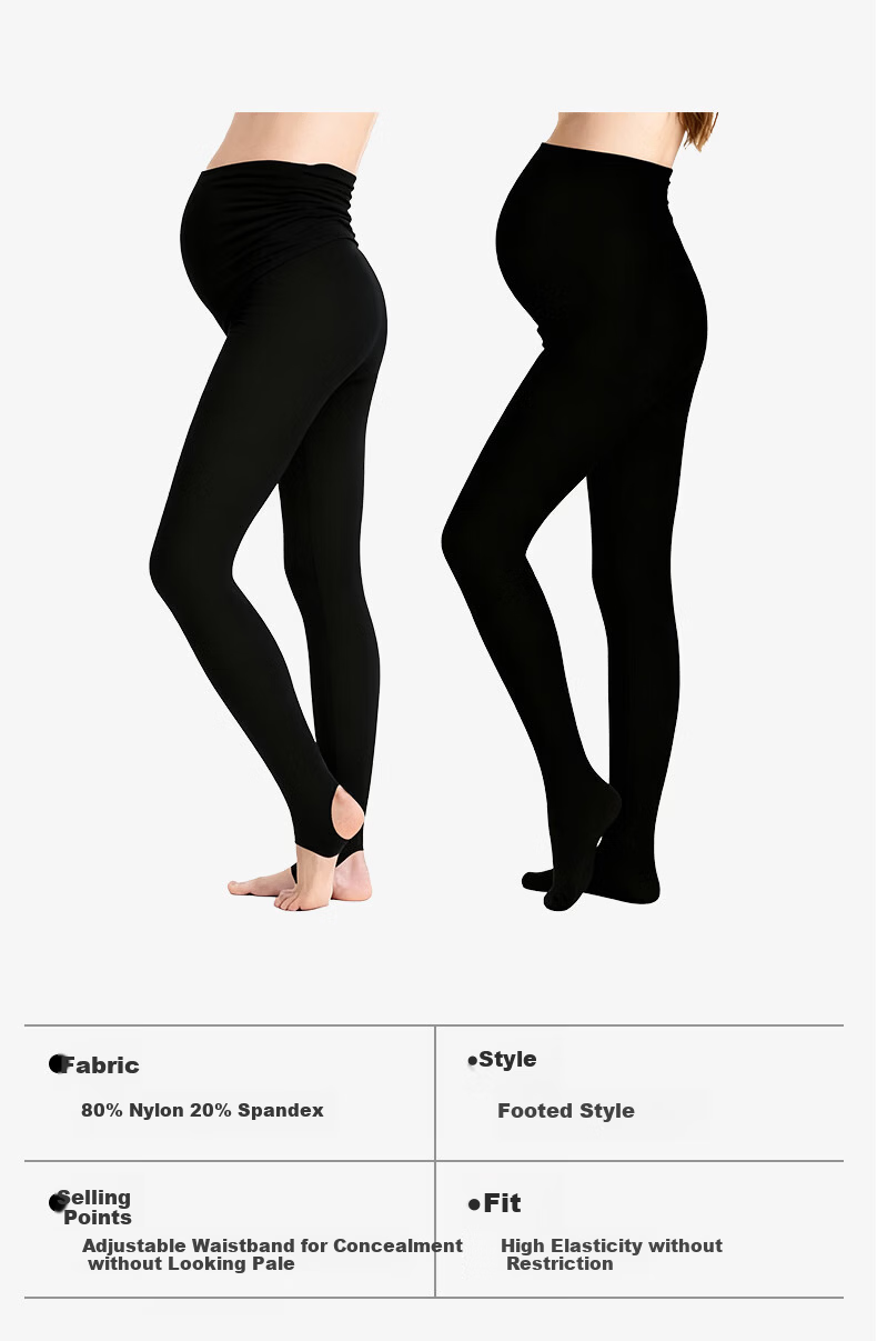 Avandi Maternity Thermal Leggings Thickened Tights Non-Restrictive Belly Support Winter Warm Pantyhose 13