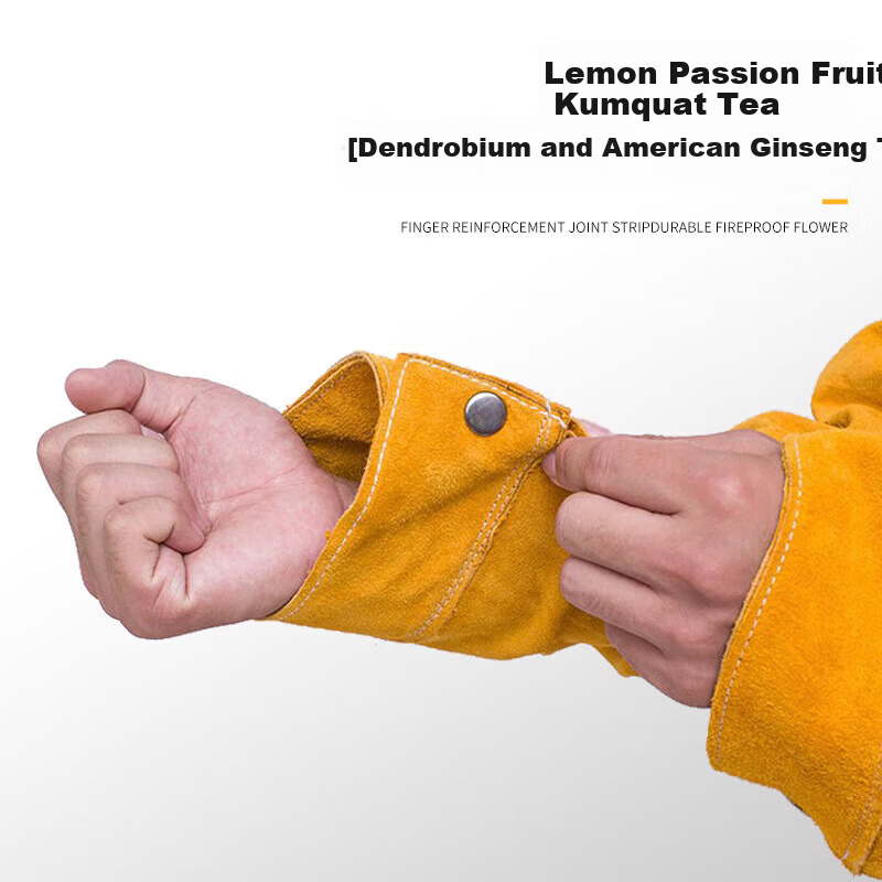 BAIGE Winter Welding Protective Gear Cowhide Sleeves Heat-Resistant Insulated Work Sleeves 8