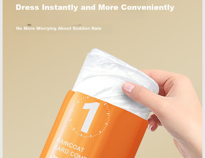 BWNK Disposable Thickened Adult Card Long Full-Body Raincoat 14-Pack 6