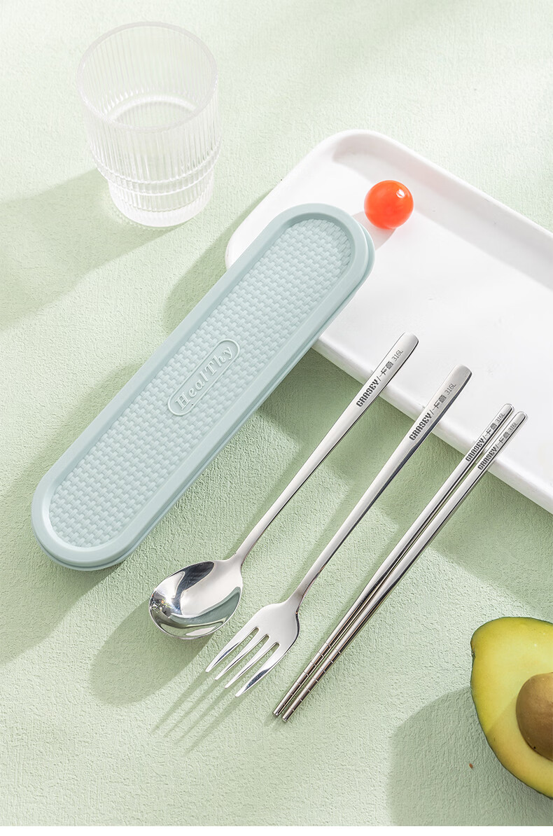 Guangyi 316 Stainless Steel Chopsticks and Spoon Set for One Person Portable Cutlery Set for Students and Office Workers GY8928 16