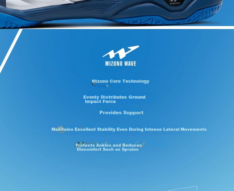 MIZUNO KAISERBURG 8 Professional Non-Slip Shock Absorption Table Tennis Shoes for Men and Women 242001 White Blue Size 36 17