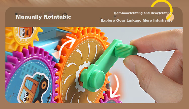 BEIBITONGHUA Transformable Electric Gear Building Blocks DIY Educational Toy for Boys Ages 3-6 Creative Birthday Gift Stationery 6