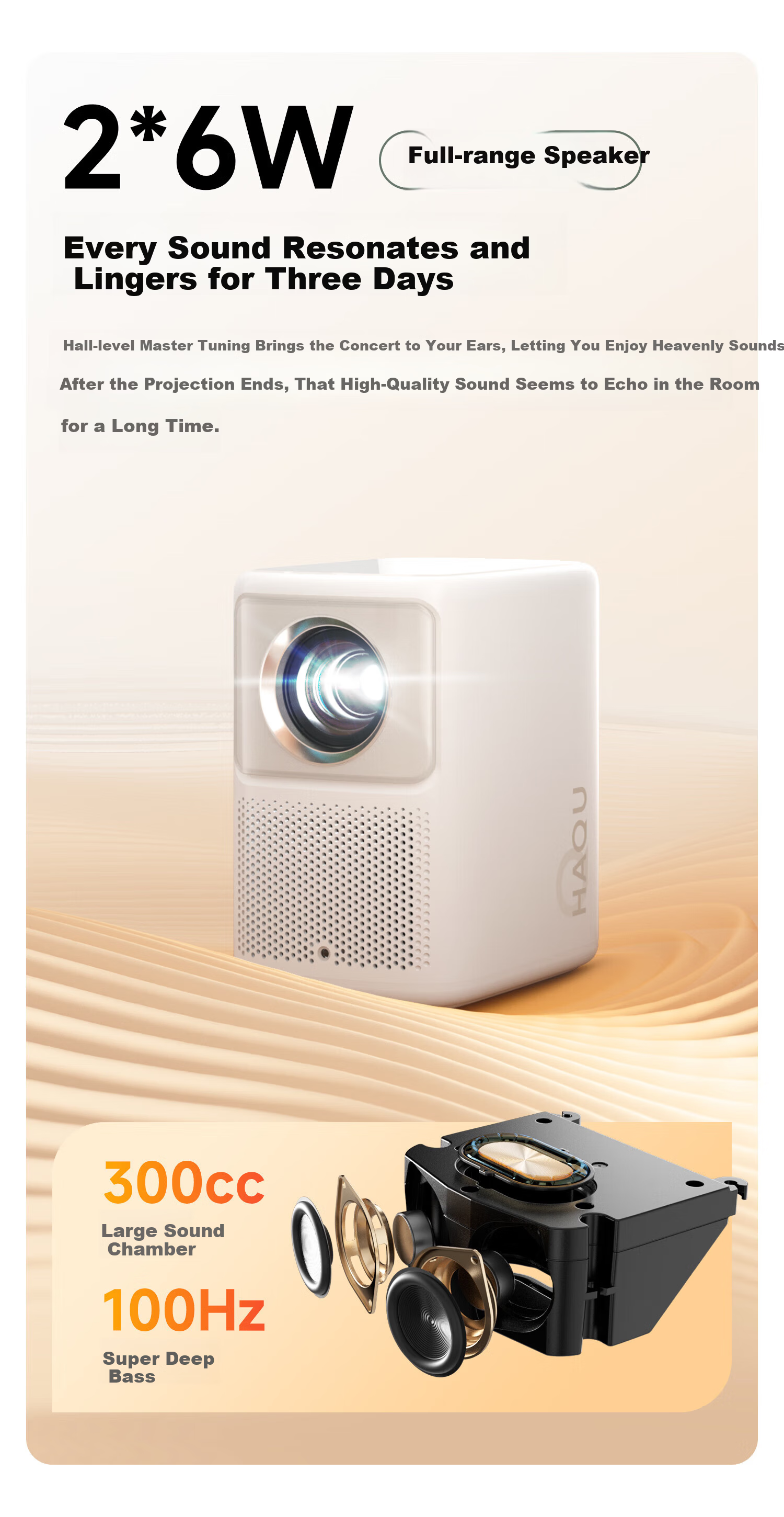 Haqu K2 Youth Edition PTZ Projector Home Use True 1080P Portable Smart Bedroom Projector (Gaming Low Latency 210° Adjustable PTZ) 13