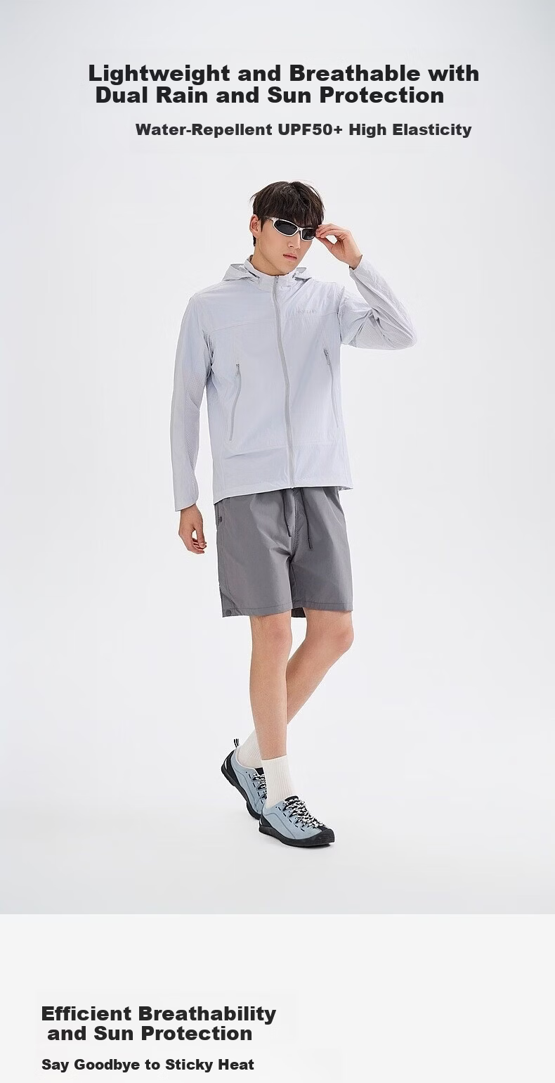 TOREAD Sun Protection Outdoor Sports UV Protection Skin Jacket High Elasticity Water-Repellent Breathable Summer Coat Micro Light Green S 1