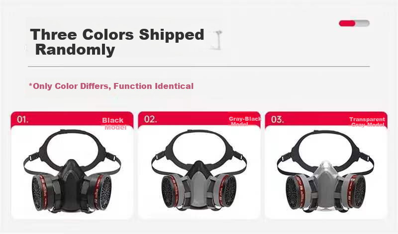 SICHUANG ST-M40-1B Gas Mask Dustproof Toxic Gas Protection Formaldehyde Organic Vapor Respirator with LDY3 Filter Cartridge Pair Gas Protection 7-Piece Set 1