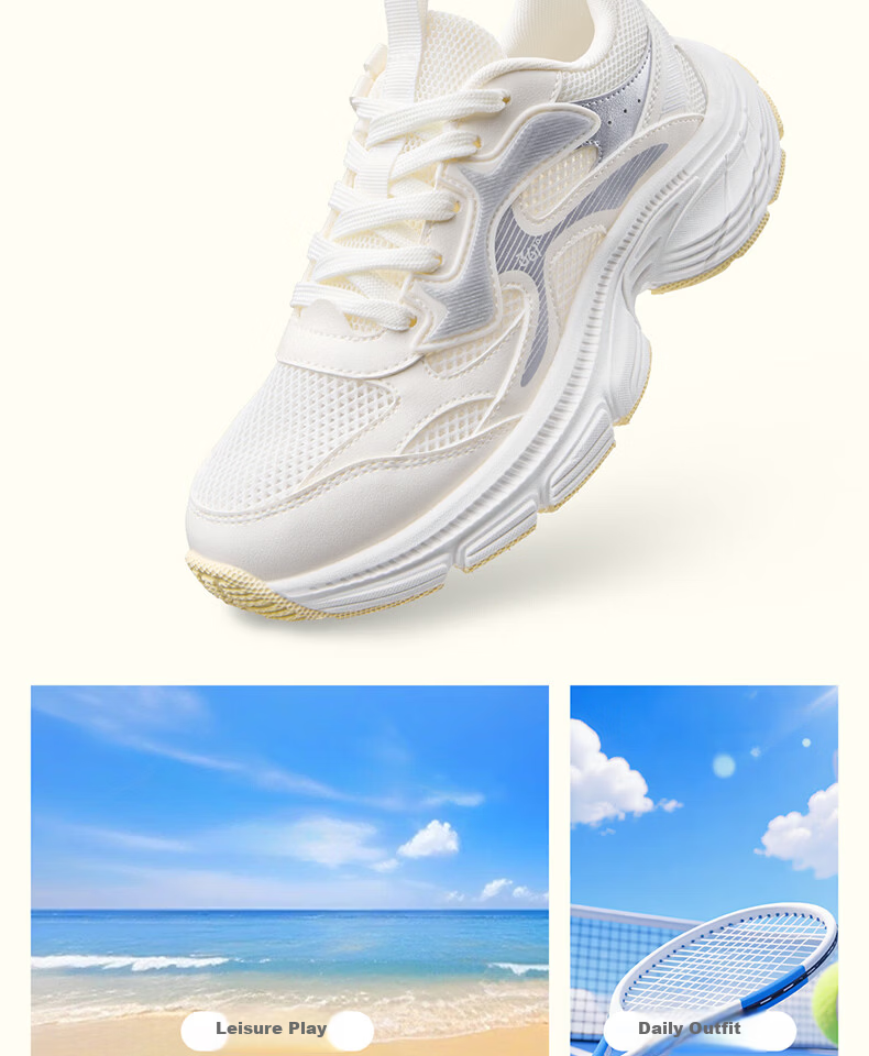 361° Kids Sports Shoes 2026 Summer Girls Lightweight Breathable Casual Dad Sneakers Pink Size 37 17