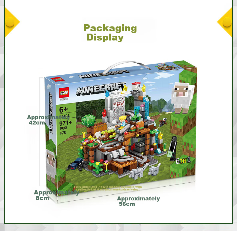 QiJi My World Building Blocks Children's Assembly Toy Village Puzzle Model Boys Girls New Year Gift Box 11