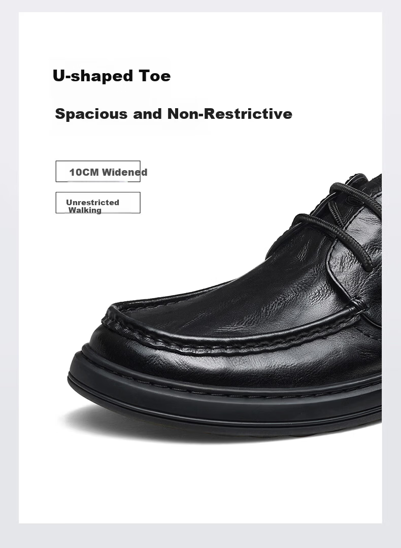 CAMEL Leather Lace-up Business Derby Shoes for Men P16S155008 Black Size 40 Father's Day 4