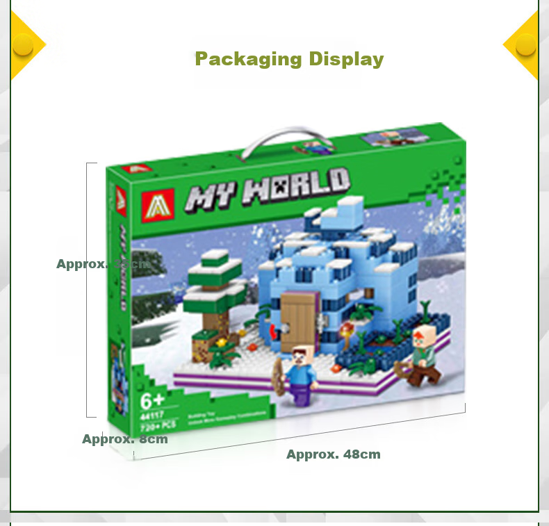 QiJi My World Building Blocks Children's Assembly Toy Village Puzzle Model Boys Girls New Year Gift Box 17