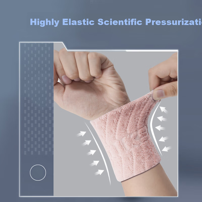 NAILEKESI N Sports Wristband Sweat-Absorbing Wrist Wrap for Badminton Basketball Volleyball Tennis Tendonitis Injury Support Pink
