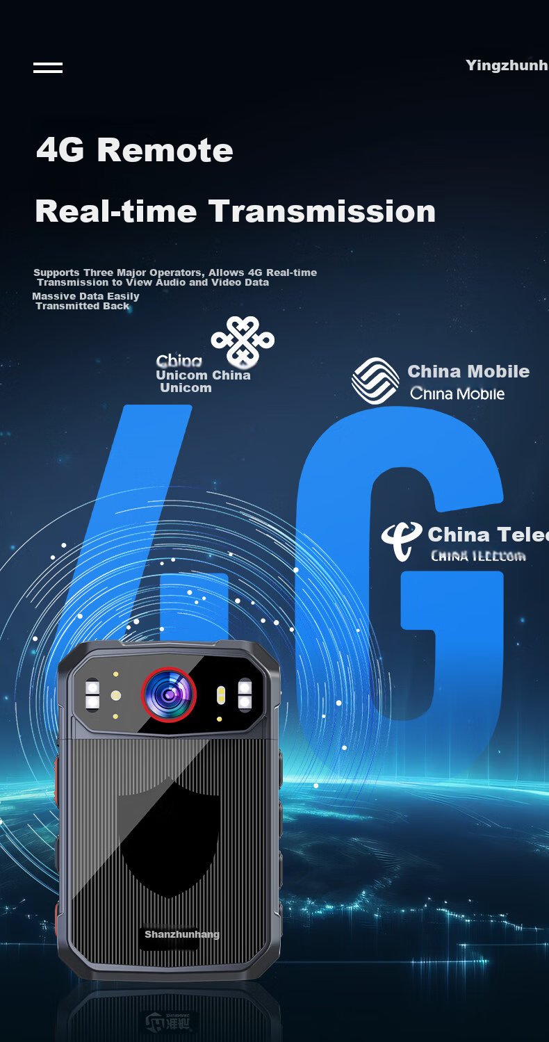 Zhunhang 4G Law Enforcement Recorder with GPS Beidou Positioning Remote Monitoring Audio Real-time Dispatch Camera G5-64G 3