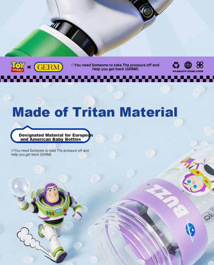 Germ Germ Gemi Toy Story Kids Purple Sports Portable Cloud Travel Cup (Buzz Lightyear) 8