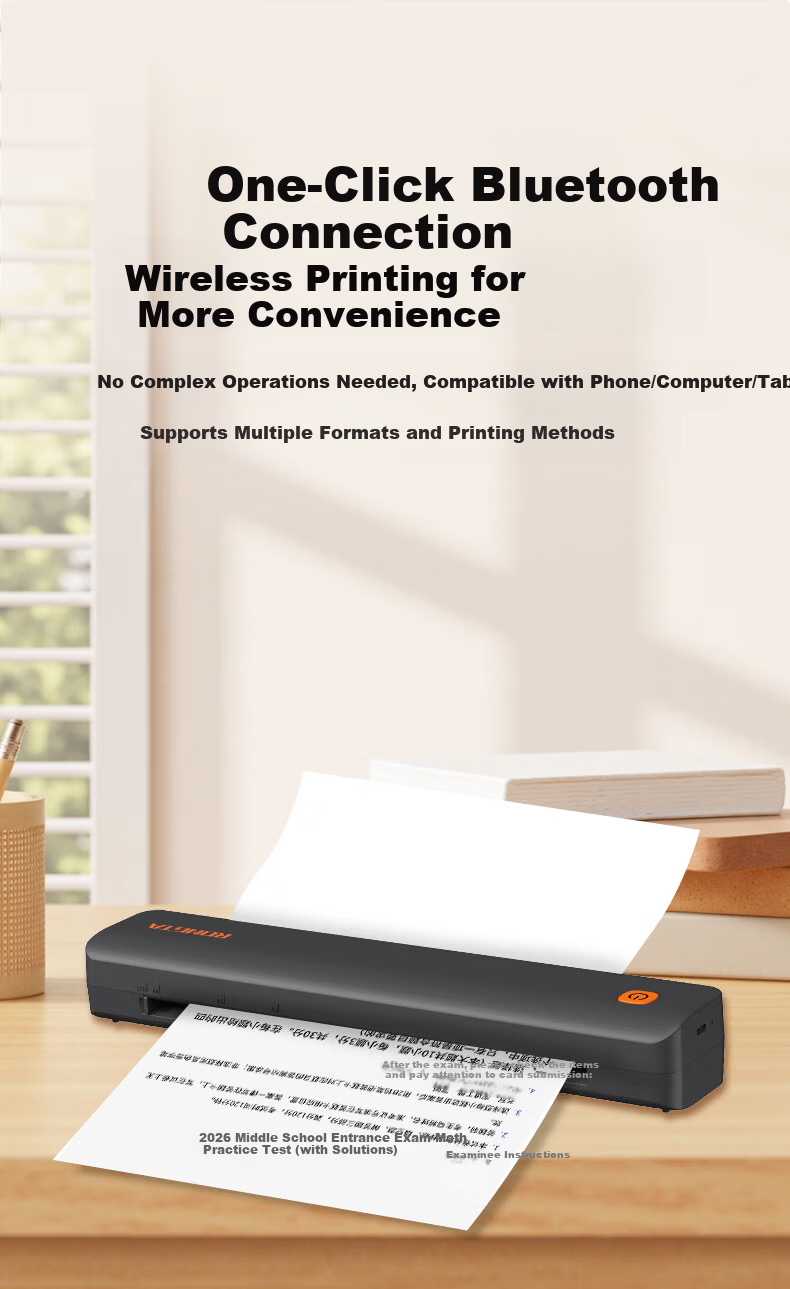 Rongda F11D Home Use Error Correction Printer Portable A4 Student Bluetooth Mobile Computer Inkless Thermal Learning Machine for Exam Paper Organization and Scanning 8