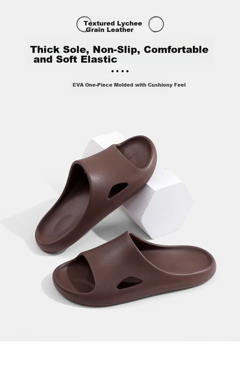 Ganmai Non-Slip Summer Slippers for Men, Odor-Resistant, Home and Bathroom Use, Maternity and Elderly Women, White, Size 38-39 1
