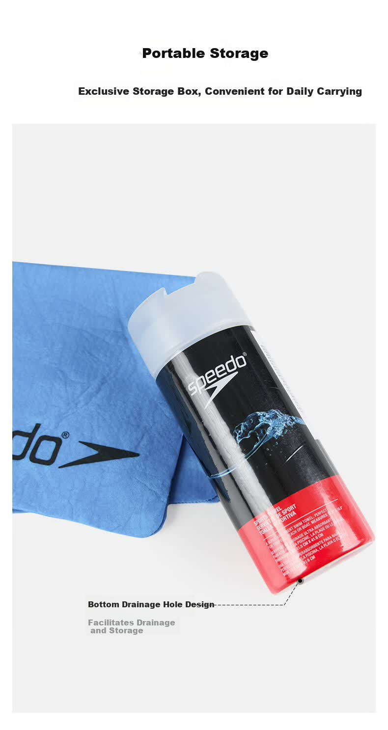 Speedo Quick-Dry Swim Towel Absorbent Swimming Diving Fitness Sports Portable Bath Beach Spa Resort Towel Blue 4