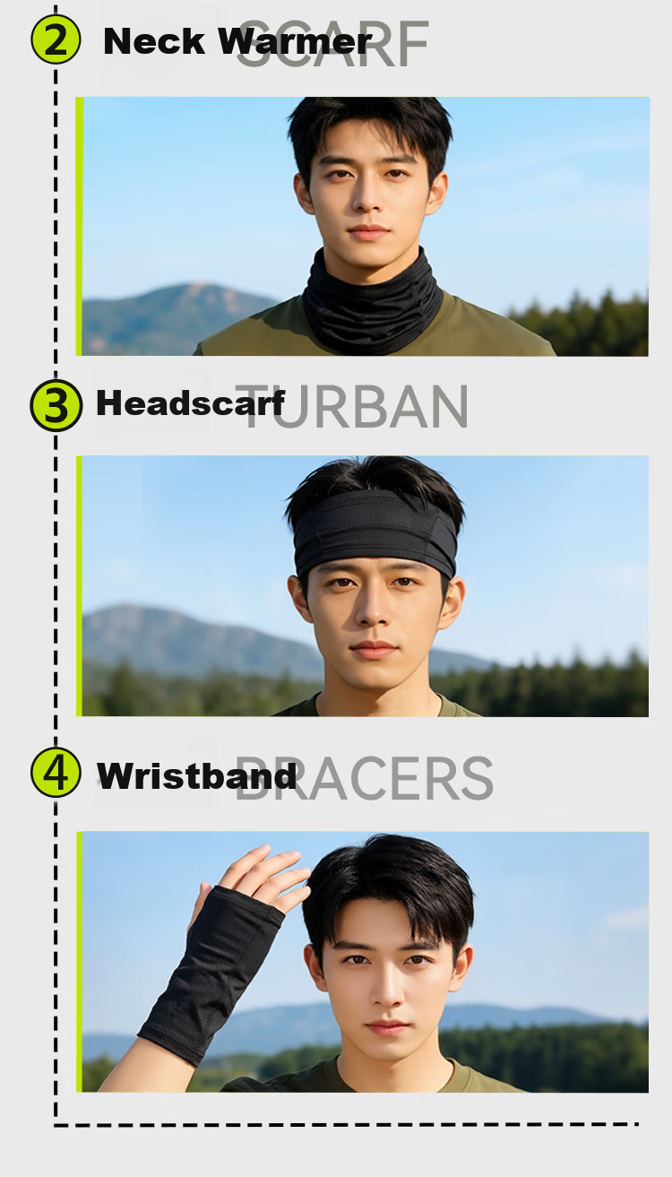 SupFire Sunscreen Face Mask Men Ice Silk Neck Gaiter Women Magic Headscarf Outdoor Cycling Mountaineering Windproof Dustproof Fishing Face Cover 9