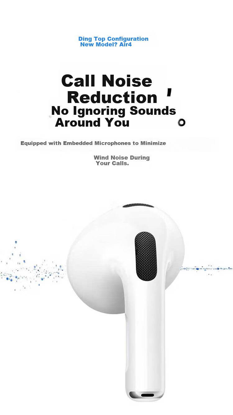 AKONIA [Million-Selling | Proactively Noise-Cancelling Air 4th Generation] Wireless Bluetooth Earphones Compatible with Apple 2026 Latest Model Semi-In Huaqiangbei Earphones IPhone17ios16 8