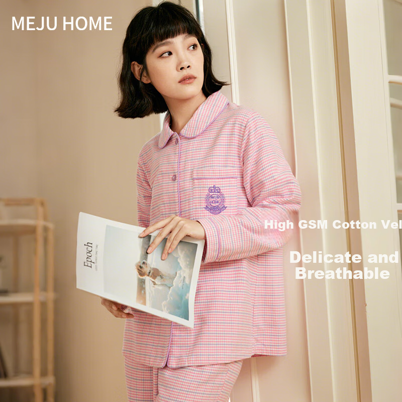 MEJUMEJU MEJU Couple Long Sleeve Pajama Set L Purple