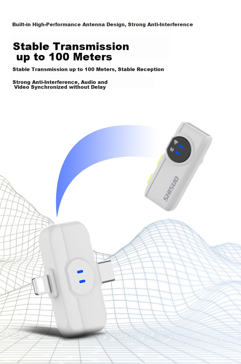 SHISUO A5 Wireless Lavalier Microphone for Live Streaming, Mobile, Computer, Camera, Recording, Outdoor Interview, Noise Reduction, TikTok Karaoke, Short Video Shooting, Multiple Versions Available 7