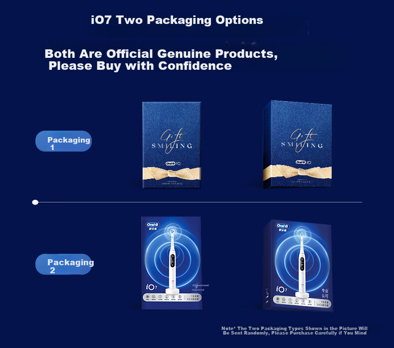 Oral-B Germany Imported Adult Smart Electric Toothbrush iO7 Professional All-in-One White Brush Heads*7 Deep Cleaning Gum Care JD Self-operated Hot Sale Couples Gift 11