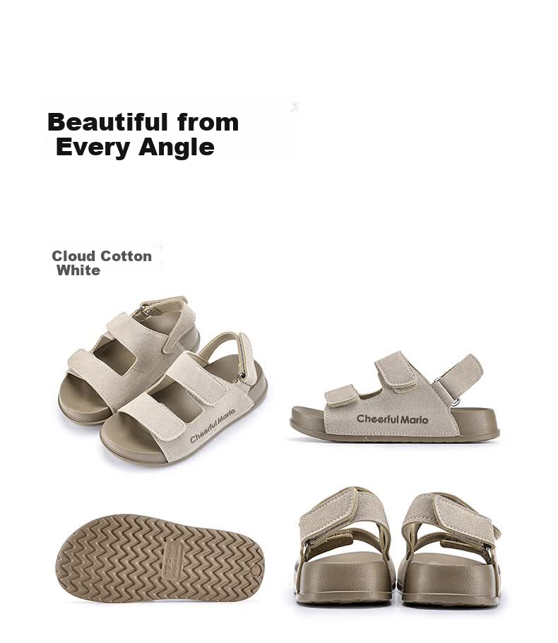 Cheerful Mario 2026 Summer New Girls' Sandals Kids Boys Soft Sole Breathable Outdoor Children Big Kids Beach Shoes 5