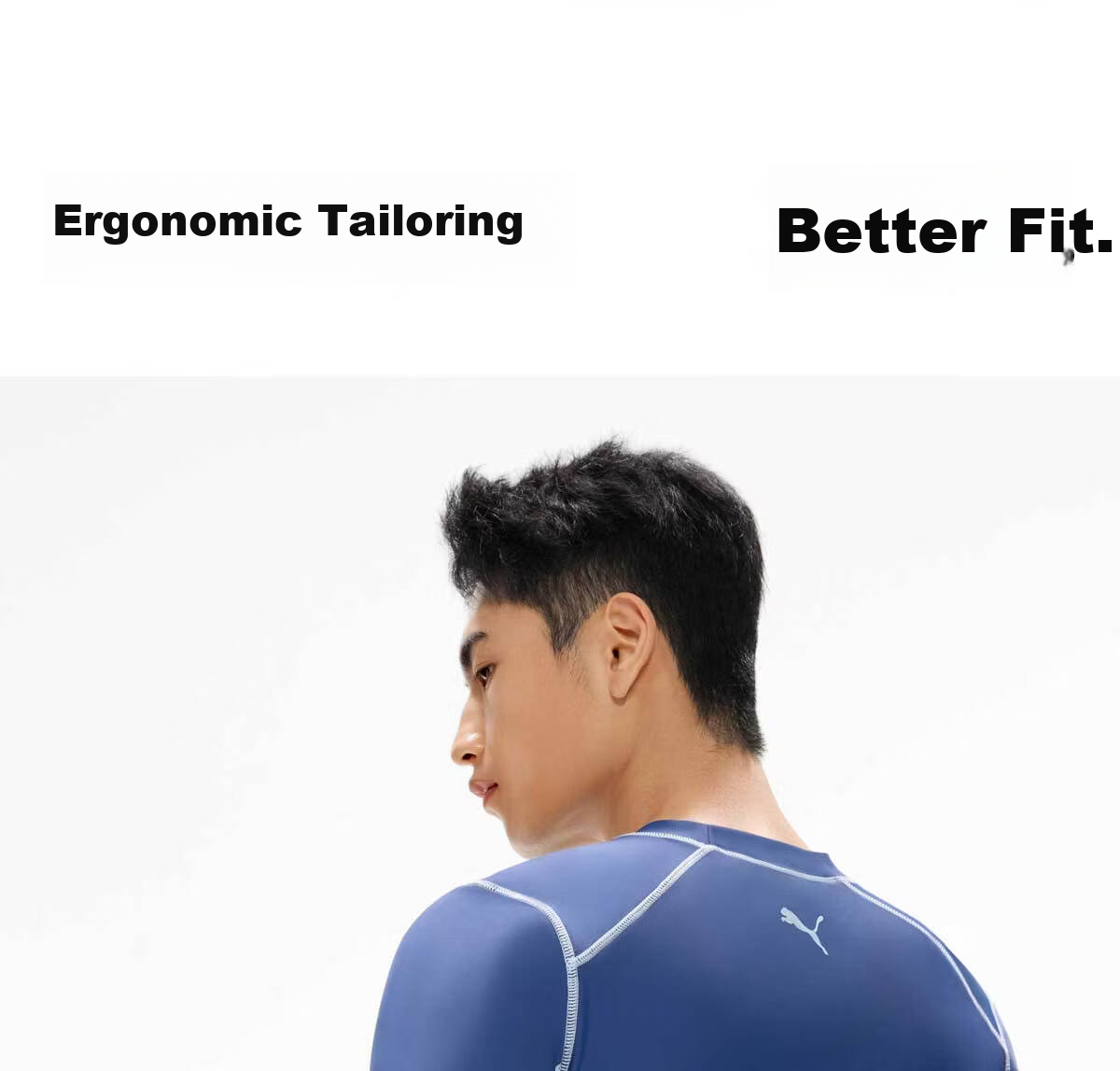PUMA Men's Short Sleeve Swimwear UV Protection High Elastic Breathable Professional Training Slim Fit Cooling Short Sleeve Swimsuit 14