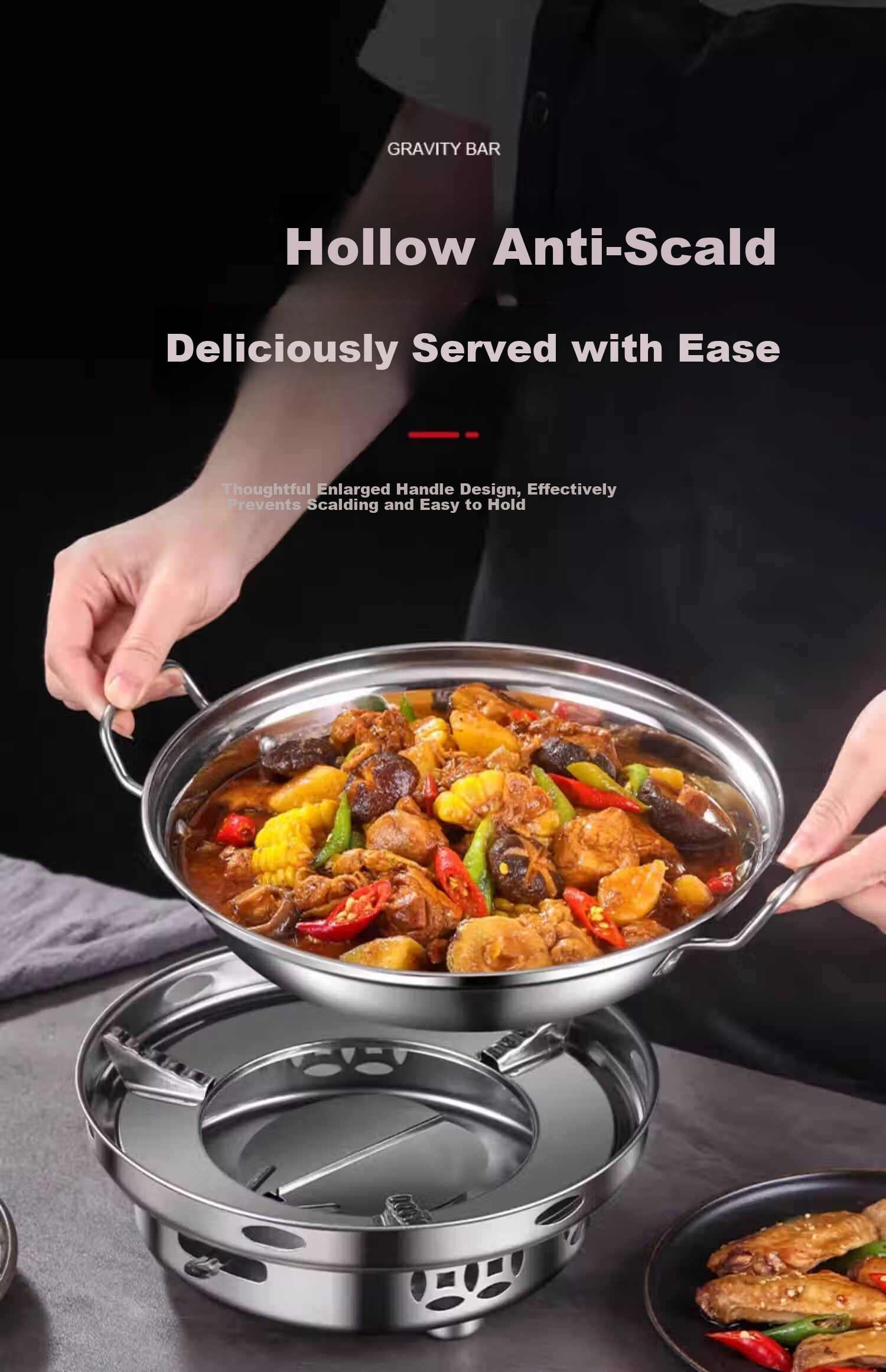Deming Windproof Alcohol Stove for Dry Pot, Household Small Hot Pot Stove, New Commercial Stainless Steel Pot Base 13