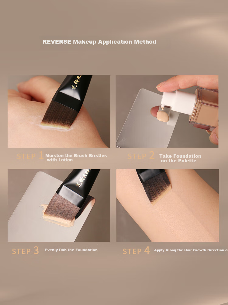 REVERSE Sandalwood T08 Medium Eyeshadow Brush, Soft And Portable, Beginner Makeup Brush, Handmade Ultra-Soft Animal Hair 2
