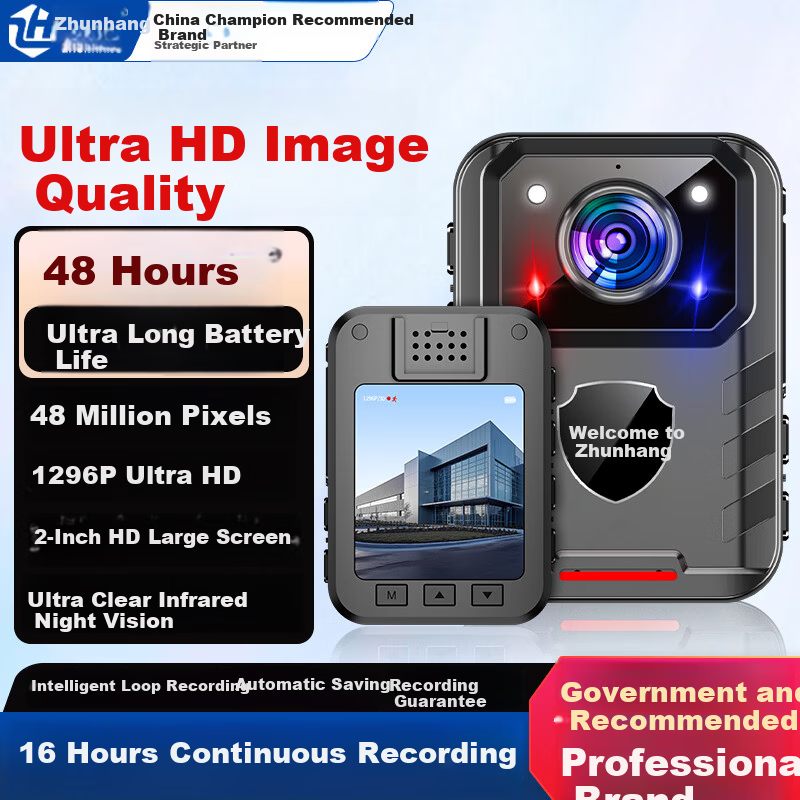 Zhunhang DSJ-C8 Law Enforcement Body Camera Portable HD Chest-Mounted Video Recorder