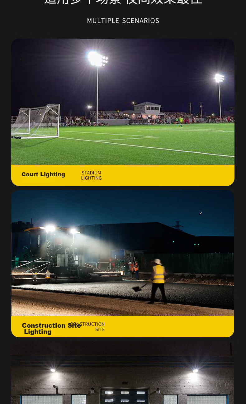 Thermarest LED Floodlight Outdoor Lighting Super Bright Spotlight Worksite Stadium Portable Wired 220V Plug-in Work Light 13