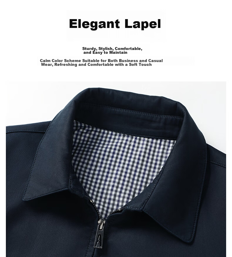 FIRS 100% Cotton Men's Spring Autumn Lapel Jacket Business Casual Dad Shirt Outerwear 2
