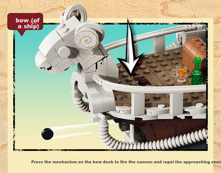LEGO Pirate Ship 75639 One Piece Adventure Melon Luffy Ship Toy for Boys And Girls Children's Day Gift Decoratio 4