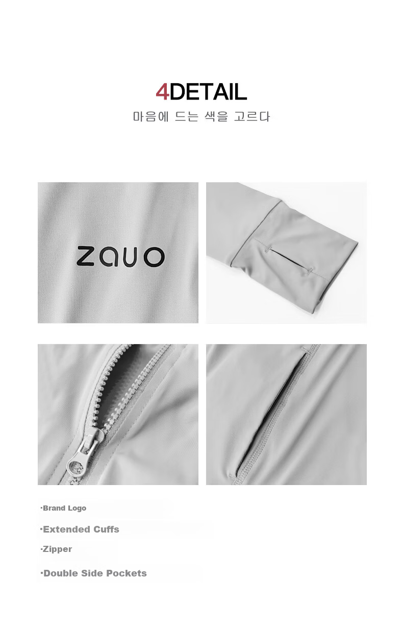 Zauo [Xiangxiu Same Style] Korean Zauo Slim Fit Sun Protection Jacket for Women Ice Cooling Breathable Original Yarn Sunproof Hoodie Coat 12