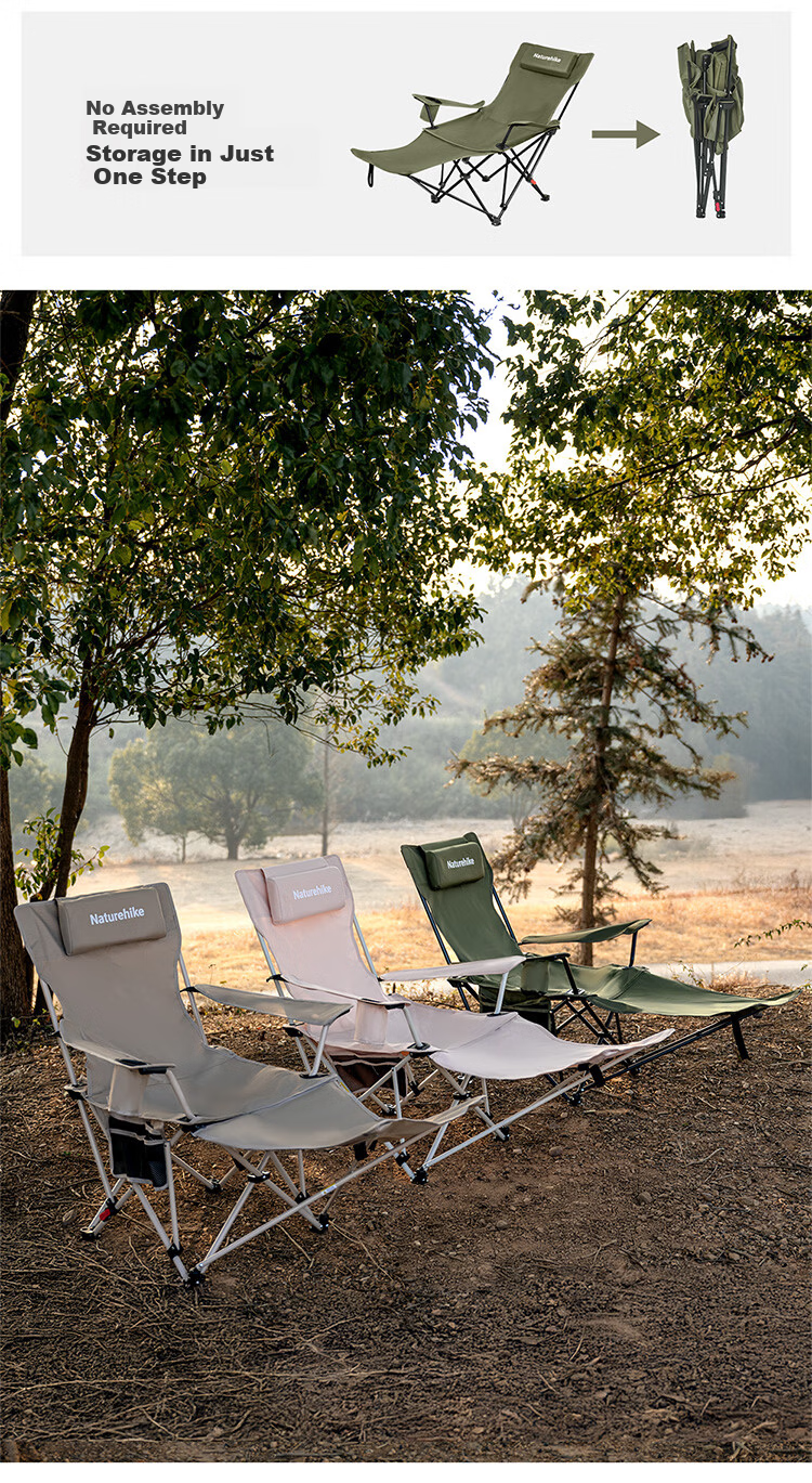 Naturehike Starfish 002 Outdoor Folding Chair Camping Picnic Portable Recliner Moon Chair 8