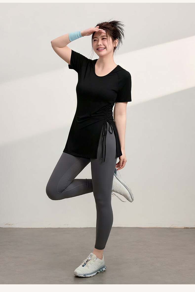 Langsha Women's Sports Short Sleeve Quick-Dry T-Shirt Plus Size Fitness Pilates Training Yoga Running Top Shirt 16