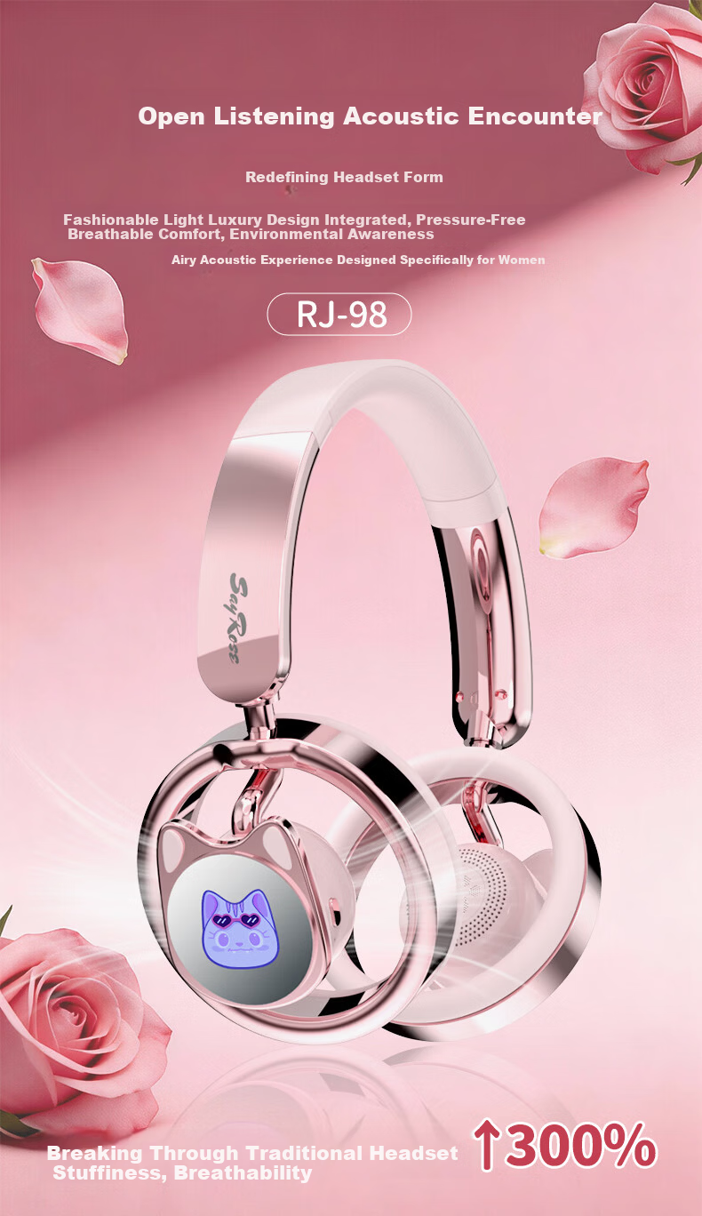 SayRose Cat Ear Headphones Apple Wireless Dreamy Starry Sky Atmosphere Huawei Stylish Gift for Girls Girlfriend Wife Bestie Birthday Holiday Summer Blue 4