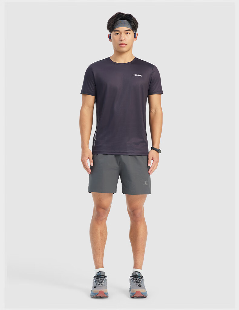 KELME Men's Sports Shorts Quick-Dry Training Running Shorts Agate Black [Upgraded Quick-Dry Antibacterial] 3XL 14