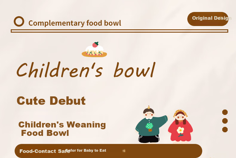 TREEJACK 316L Stainless Steel Single Handle Children's Feeding Bowl Baby Double Layer Anti-Drop and Anti-Scald Rice and Soup Bowl 1