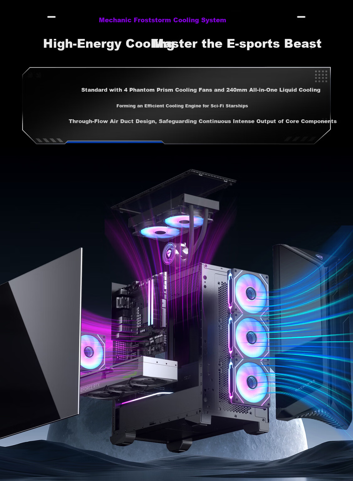 MACHENIKE Dawn Pro High-Performance Gaming Desktop PC Ai Design Workstation (i5-14400F 32GB DDR5 1TB RTX 5060 Ti) Liquid Cooling National Subsidy 4