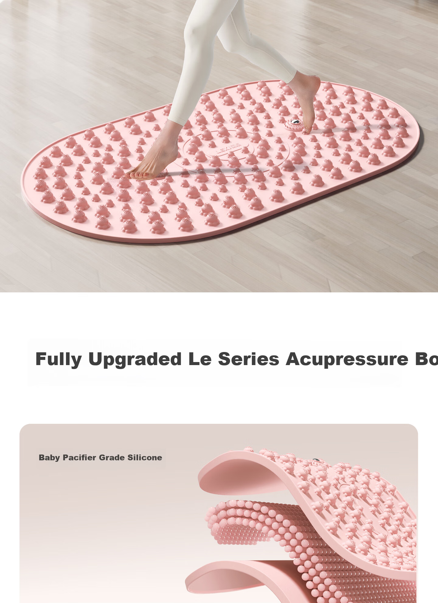 Lexi Upgraded Liquid Silicone Acupressure Mat Ultra Slow Jogging Massage Pad Foot Relaxation Muscle Relief Sleep Aid Purple 3
